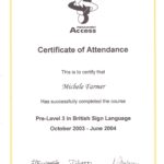 BSL Pre-stage 3 certificate