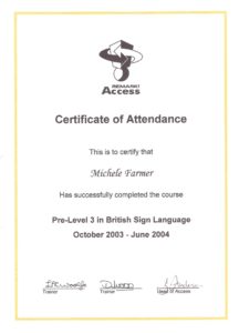 BSL Pre-stage 3 certificate