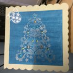 Card making session - finished Cristmas card
