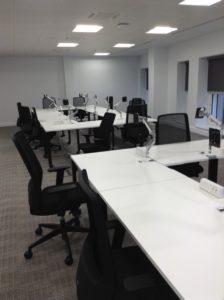 Small working space with a few workstations
