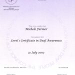 Level 1 Certificate Deaf Awareness