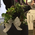 Student's finished Christmas wreath