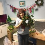 Michele and finished wreath