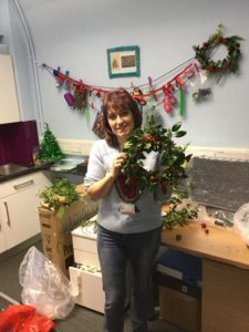 Michele and finished wreath